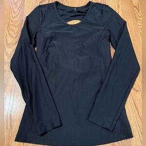 VIPE Black Long Sleeve Women's Workout Top